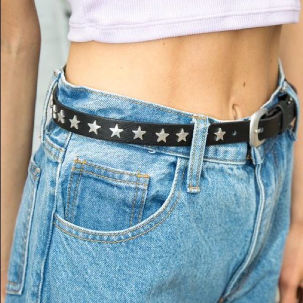 star studded black belt